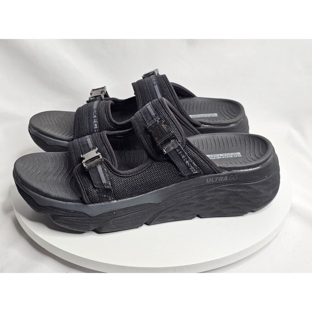 Skechers Black Sporty Sandals with Adjustable Straps